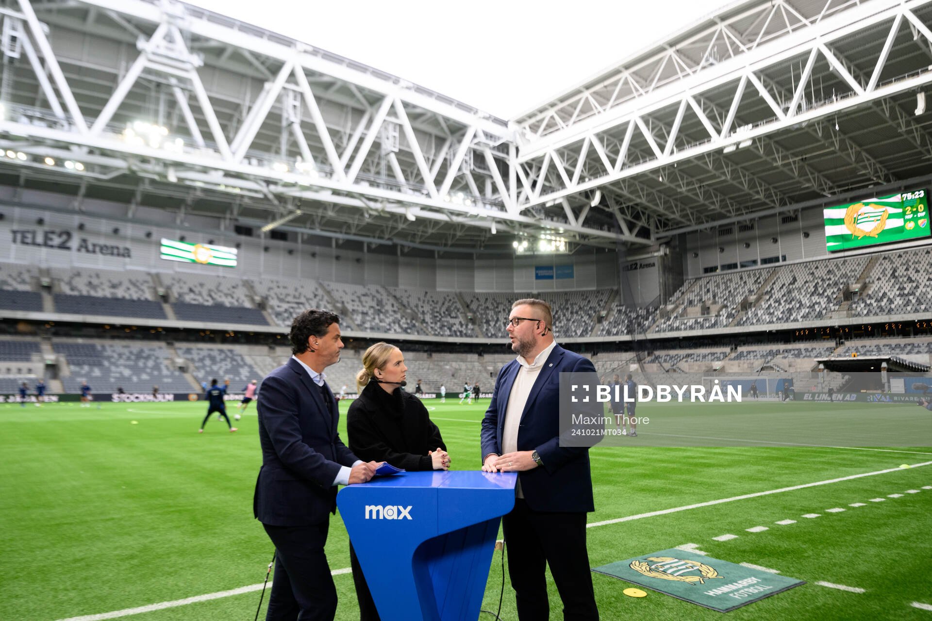 Johan Schollin, matchdelegatskoordinator SEF i Max studio inför fotbollsmatchen i Allsvenskan mellan Hammarby och Djurgården den 21 oktober 2024 i Stockholm.
