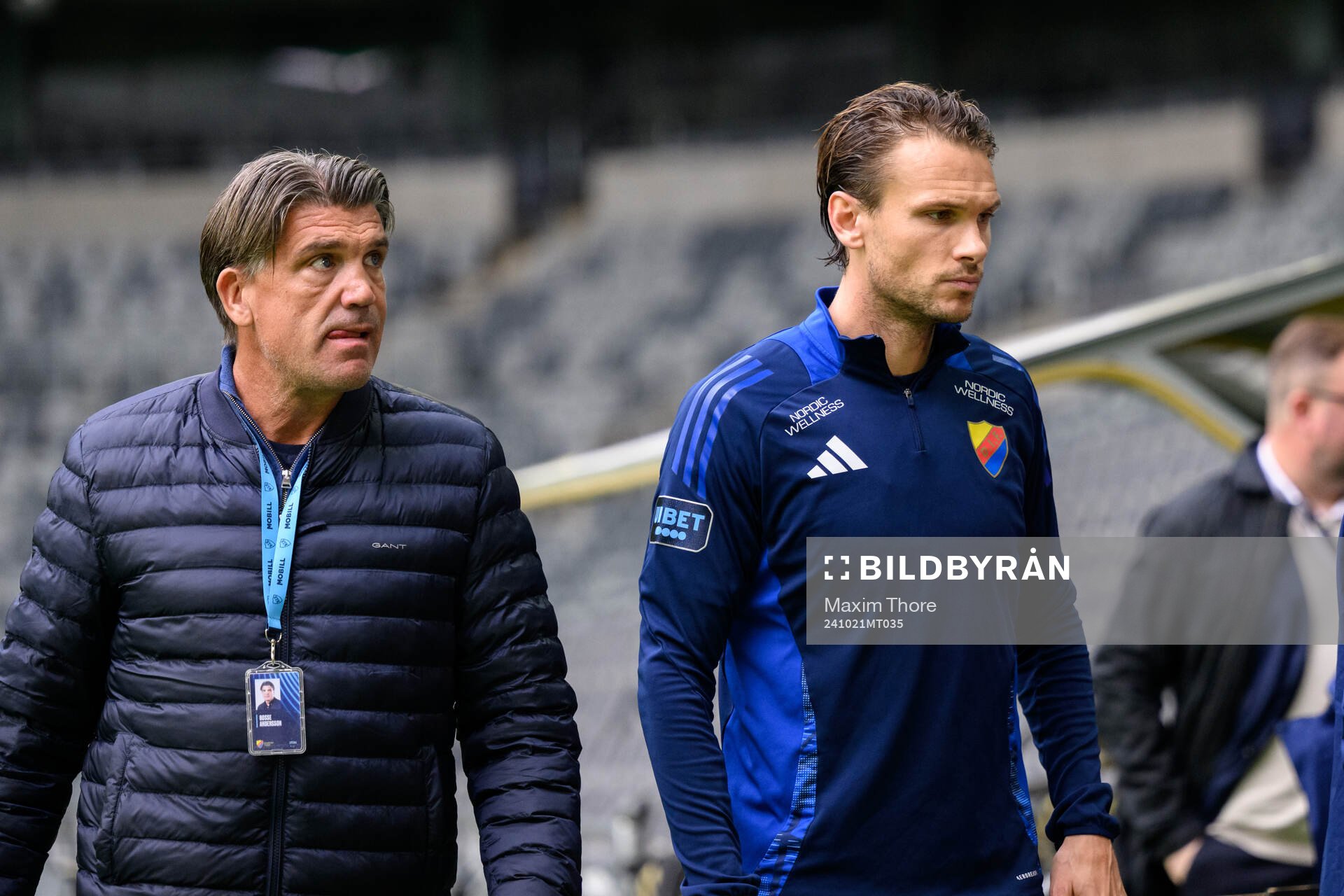 Djurgårdens sportchef Bosse Andersson och Albin Ekdal