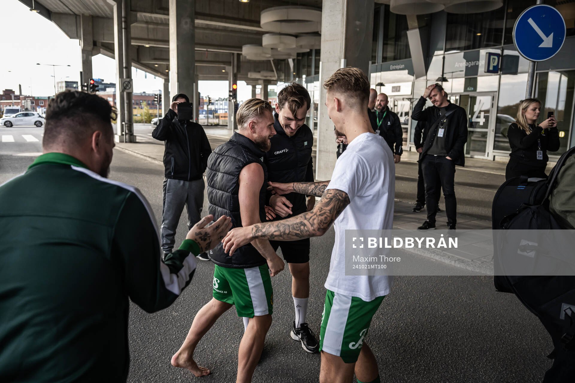 Hammarbys Simon Strand och Fredrik Hammar jublar