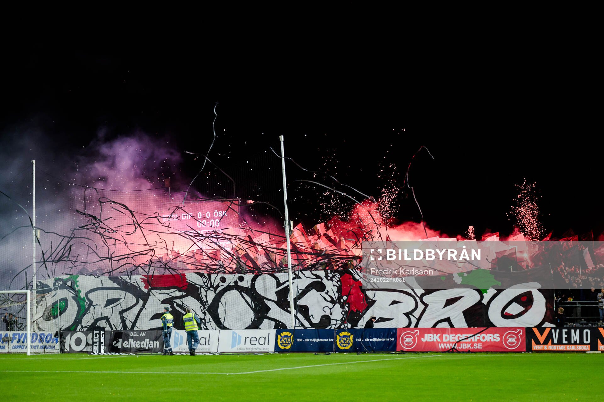 Örebros supportrar med tifo