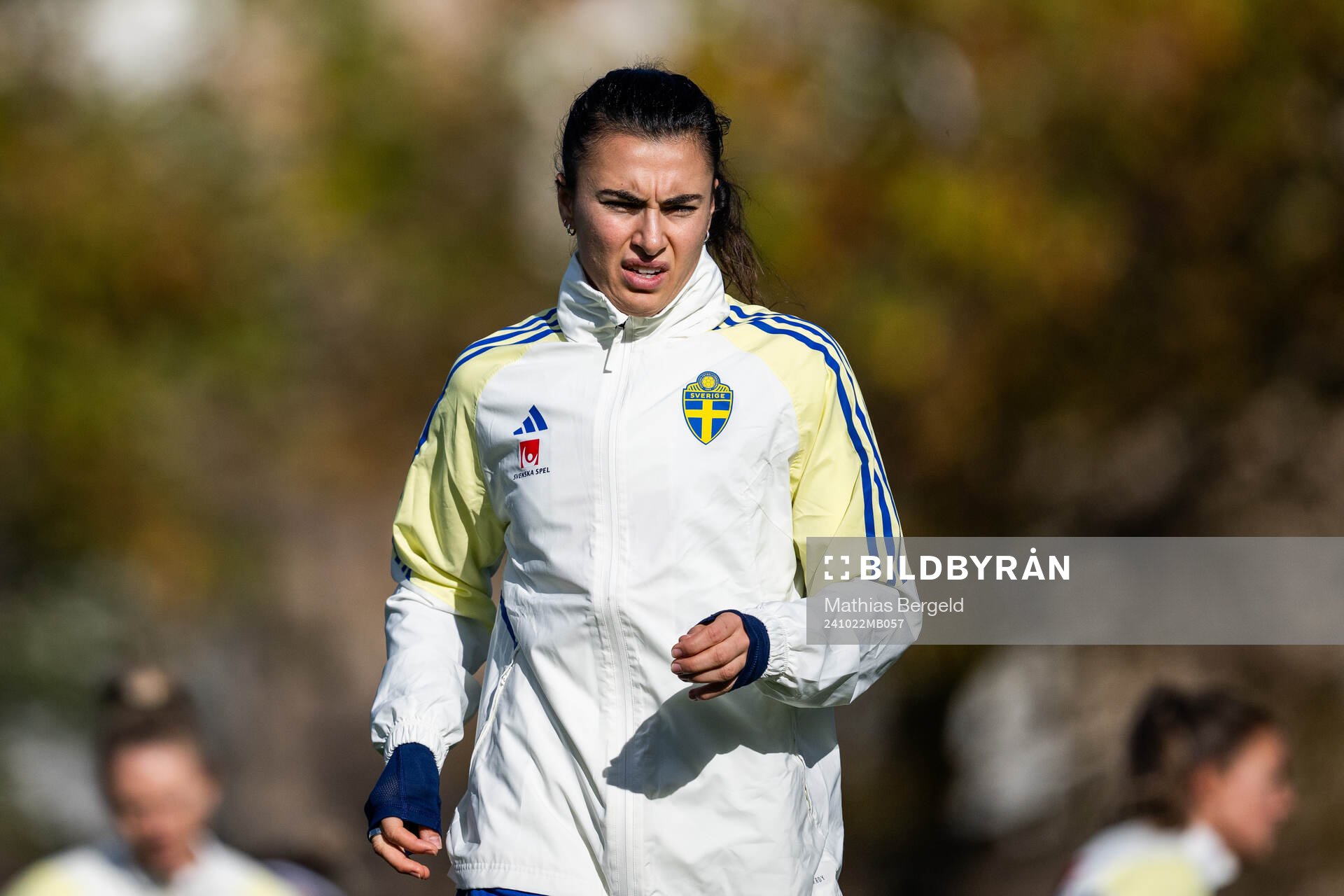 Goalkeeper Zecira Musovic of the Swedish women's national