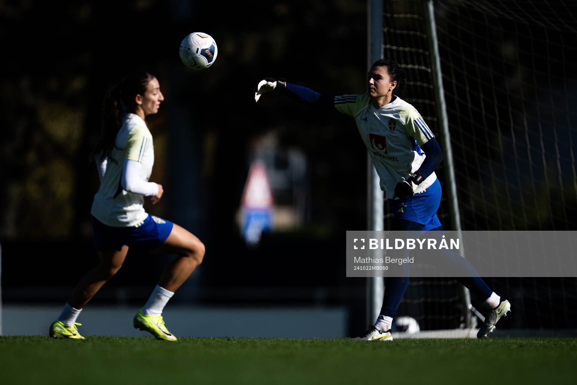 Goalkeeper Zecira Musovic of the Swedish women's national