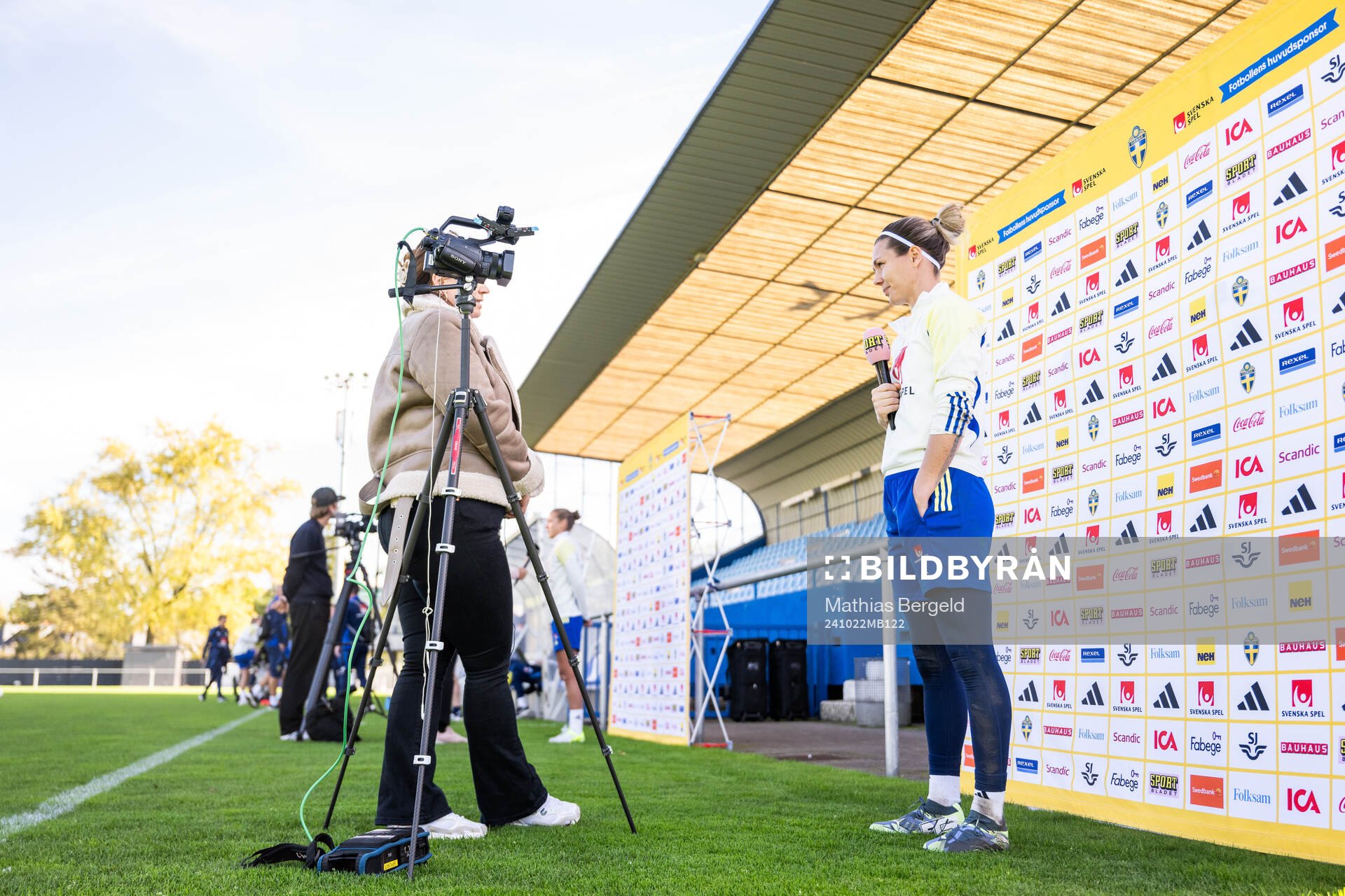 Goalkeeper Jennifer Falk of the Swedish women's national