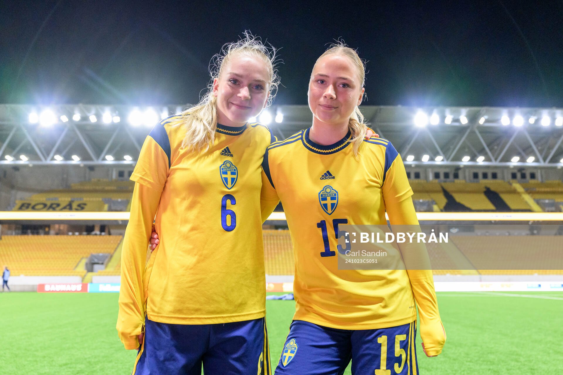 Doris Petz and Nicole Molin Kock of Sweden celebrate