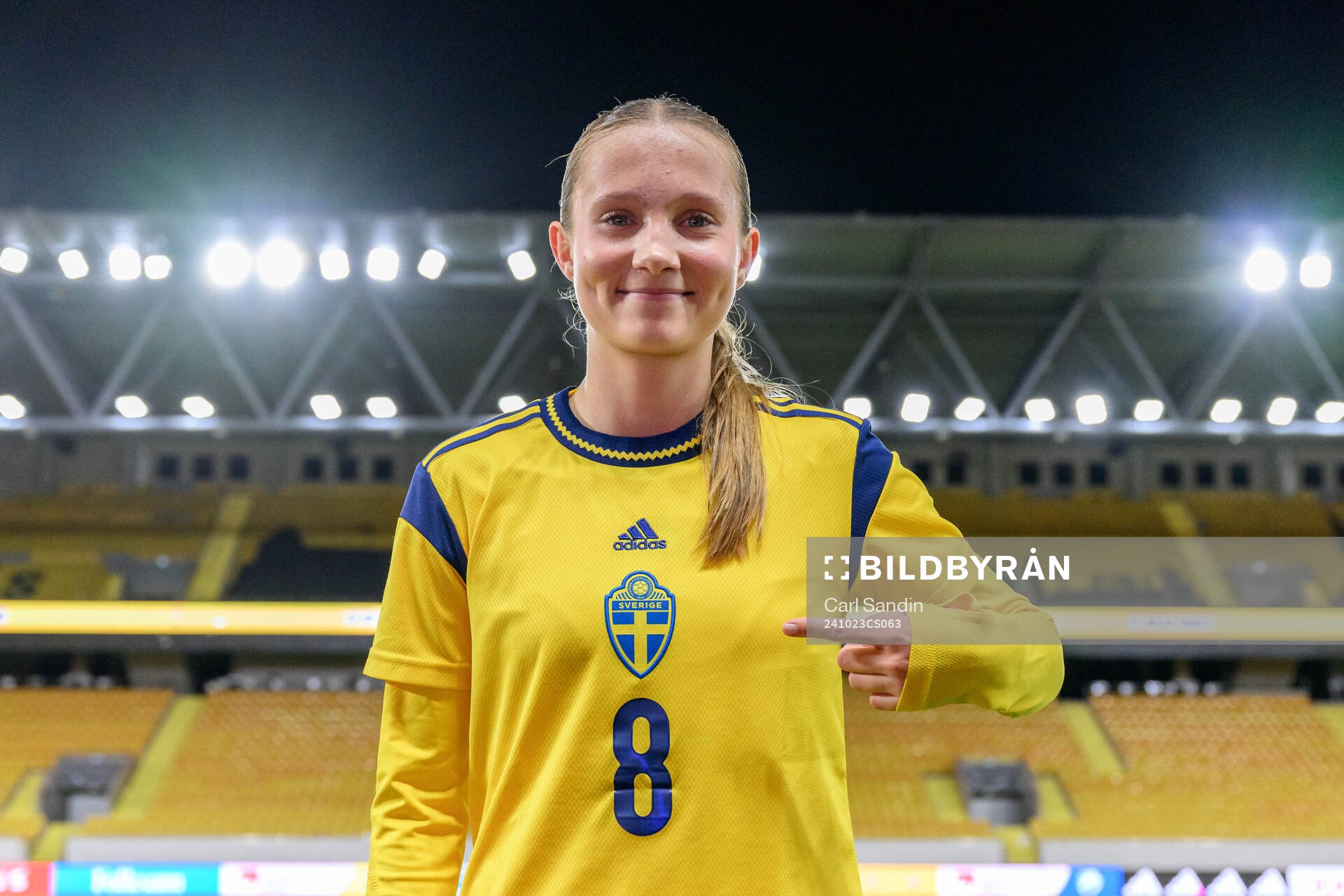 Fanny Peterson of Sweden celebrates