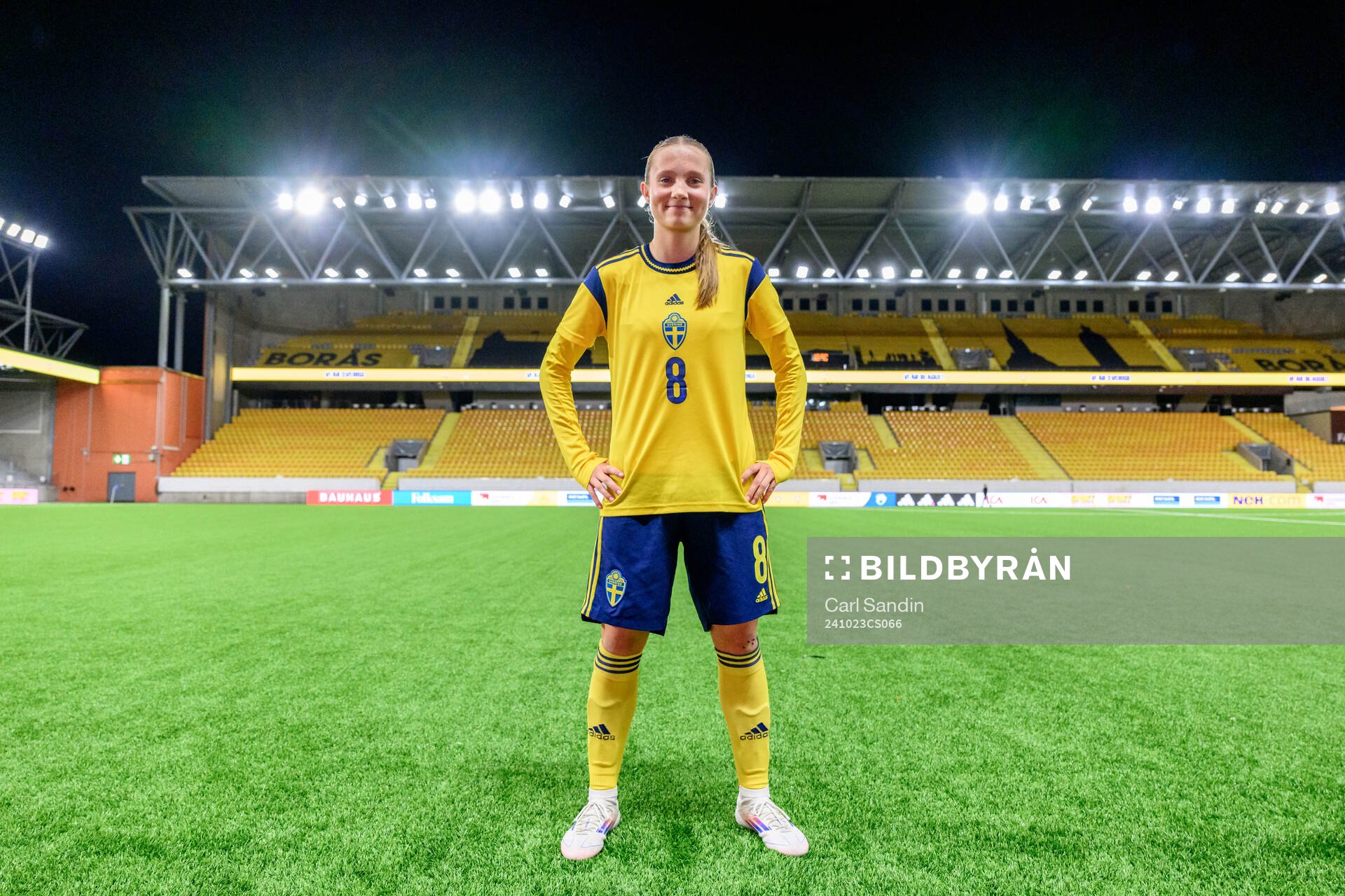 Fanny Peterson of Sweden celebrates