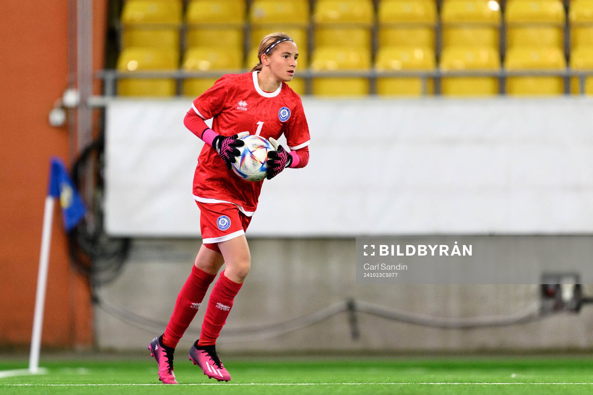 goalkeeper Karolina Guk of Kazakhstan