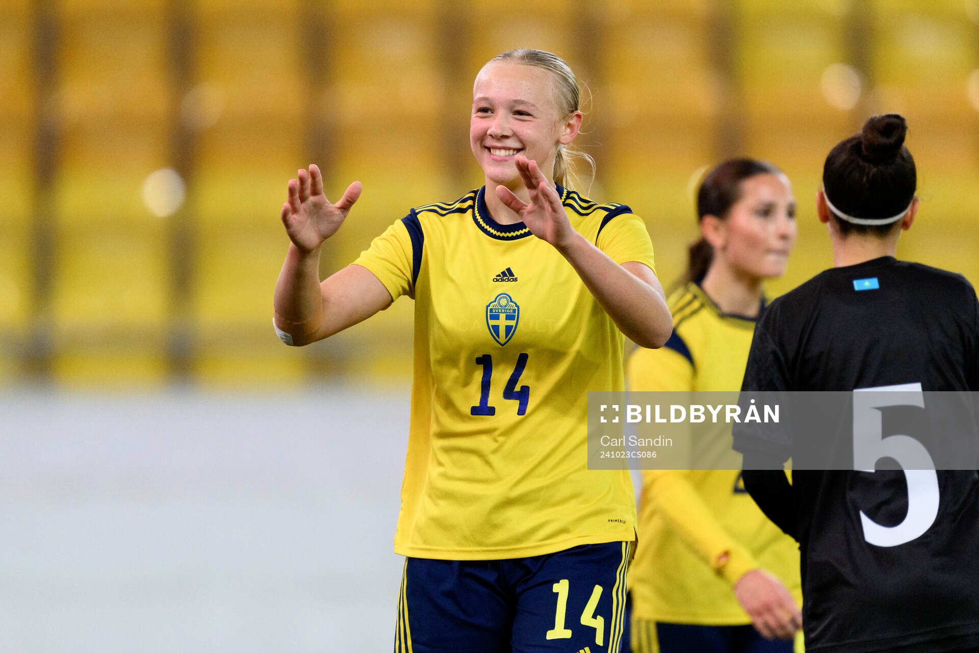 Filippa Andersson Widén of Sweden celebrates