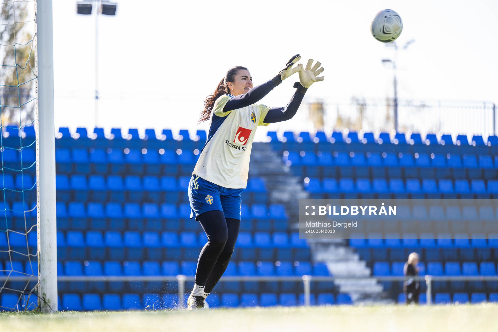 Goalkeeper Zecira Musovic of the Swedish women's national