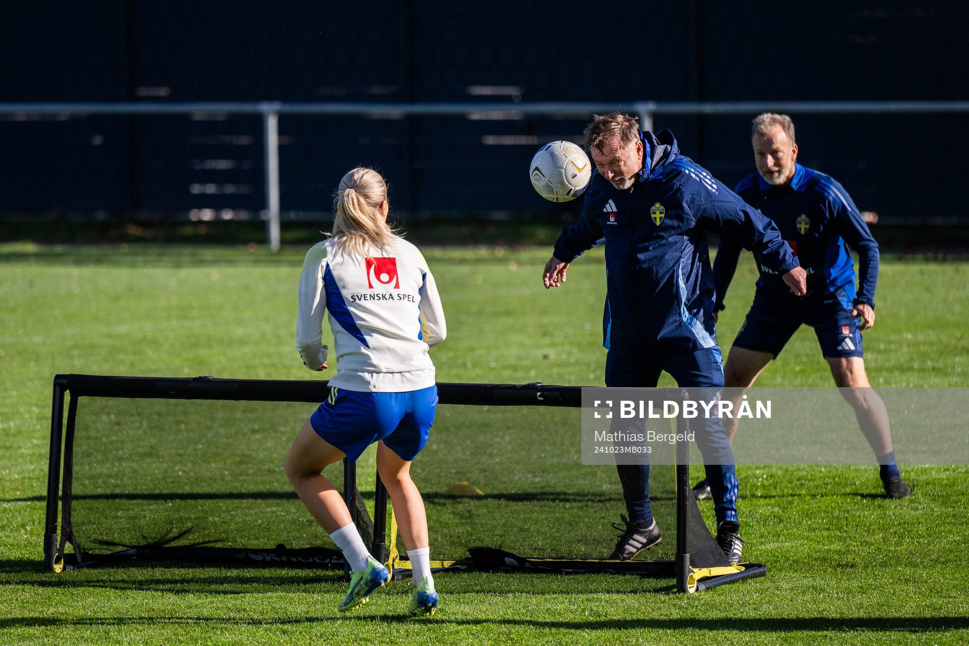 Josefine Rybrink and head coach Peter Gerhardsson of the