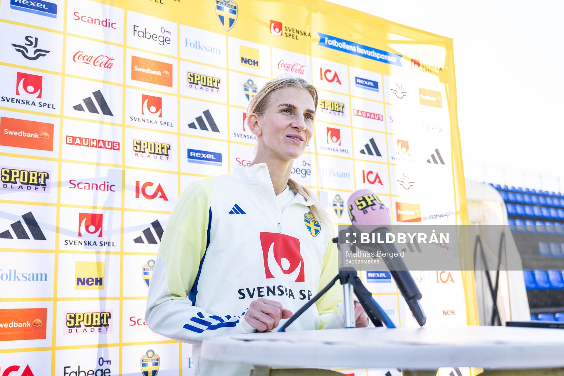 Sofia Jakobsson of the Swedish women's national football