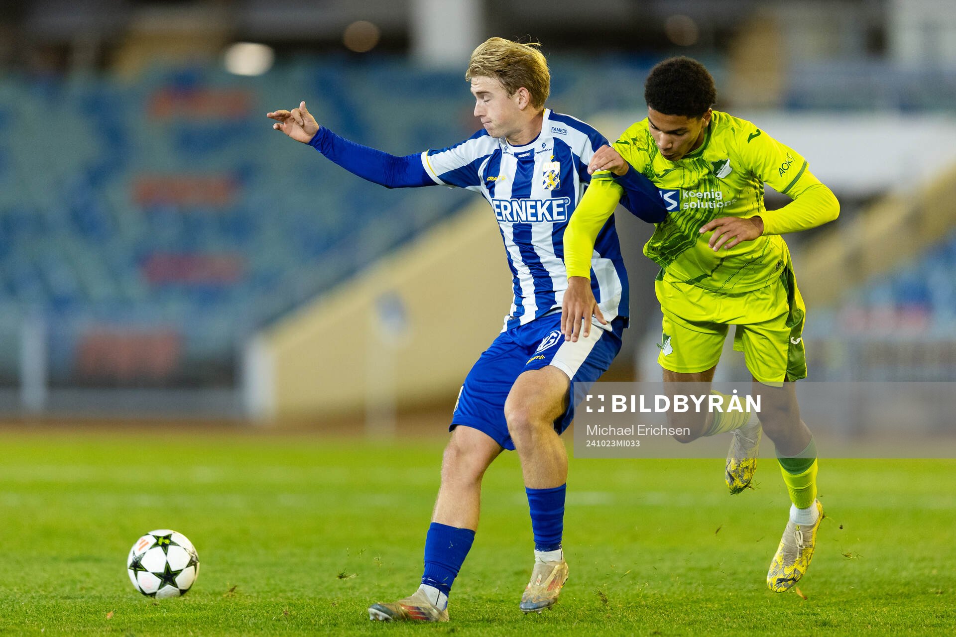 Noah Tolf of IFK Göteborg and Tristan Spranger of