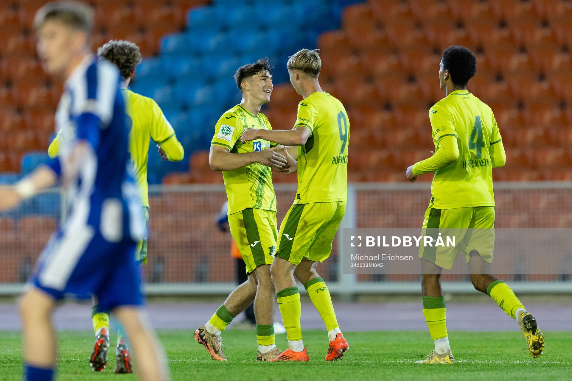Max Moerstedt of Hoffenheim celebrates the 0-3 goal with