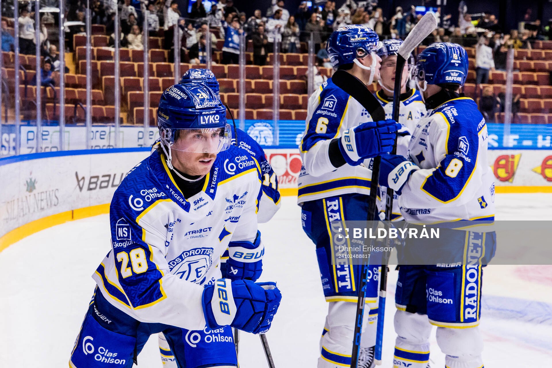 Leksands Justin Glenn Kloos jublar