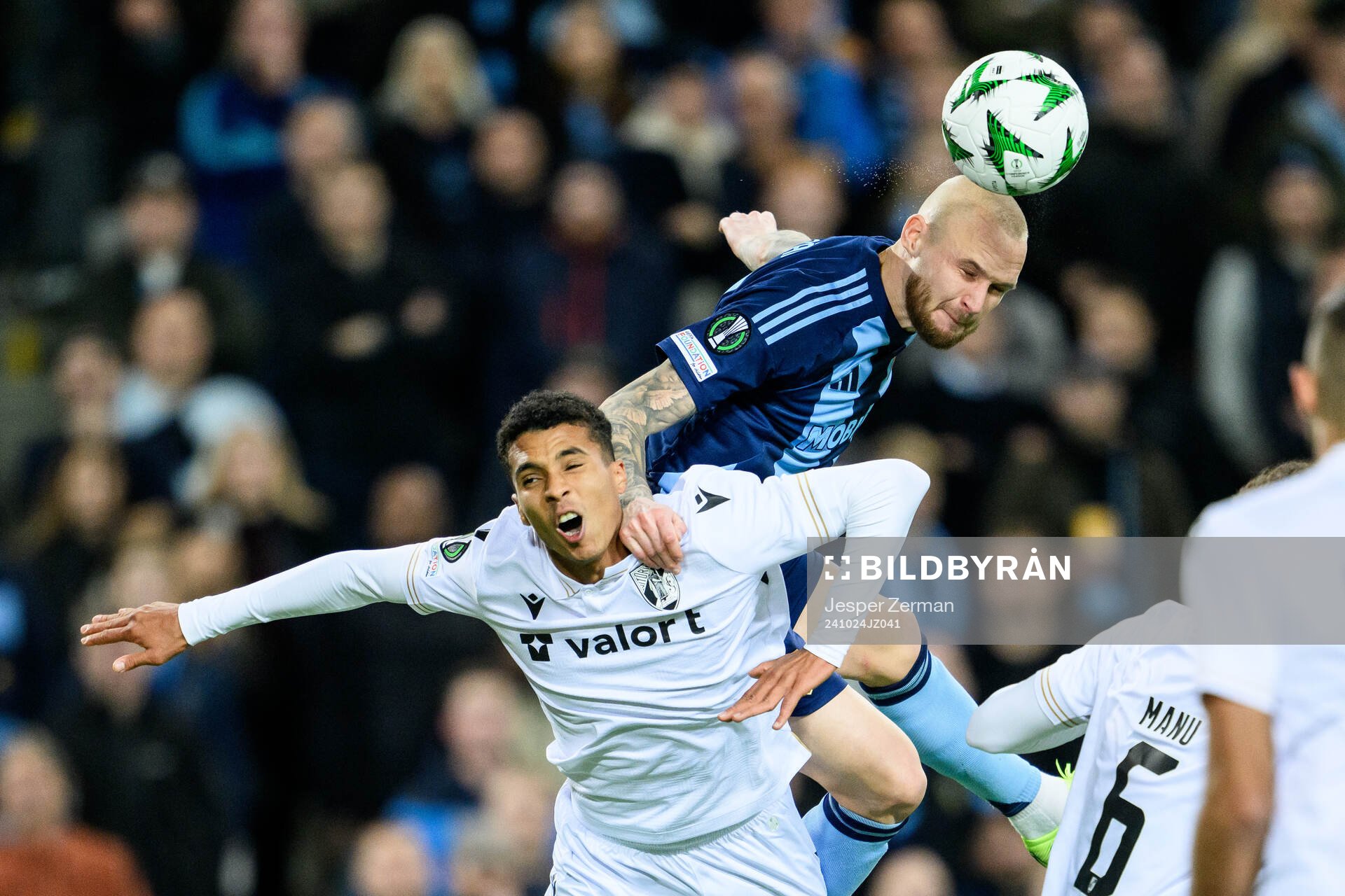 Baio Alberto of Vitória SC and Adam Ståhl of Djurgården