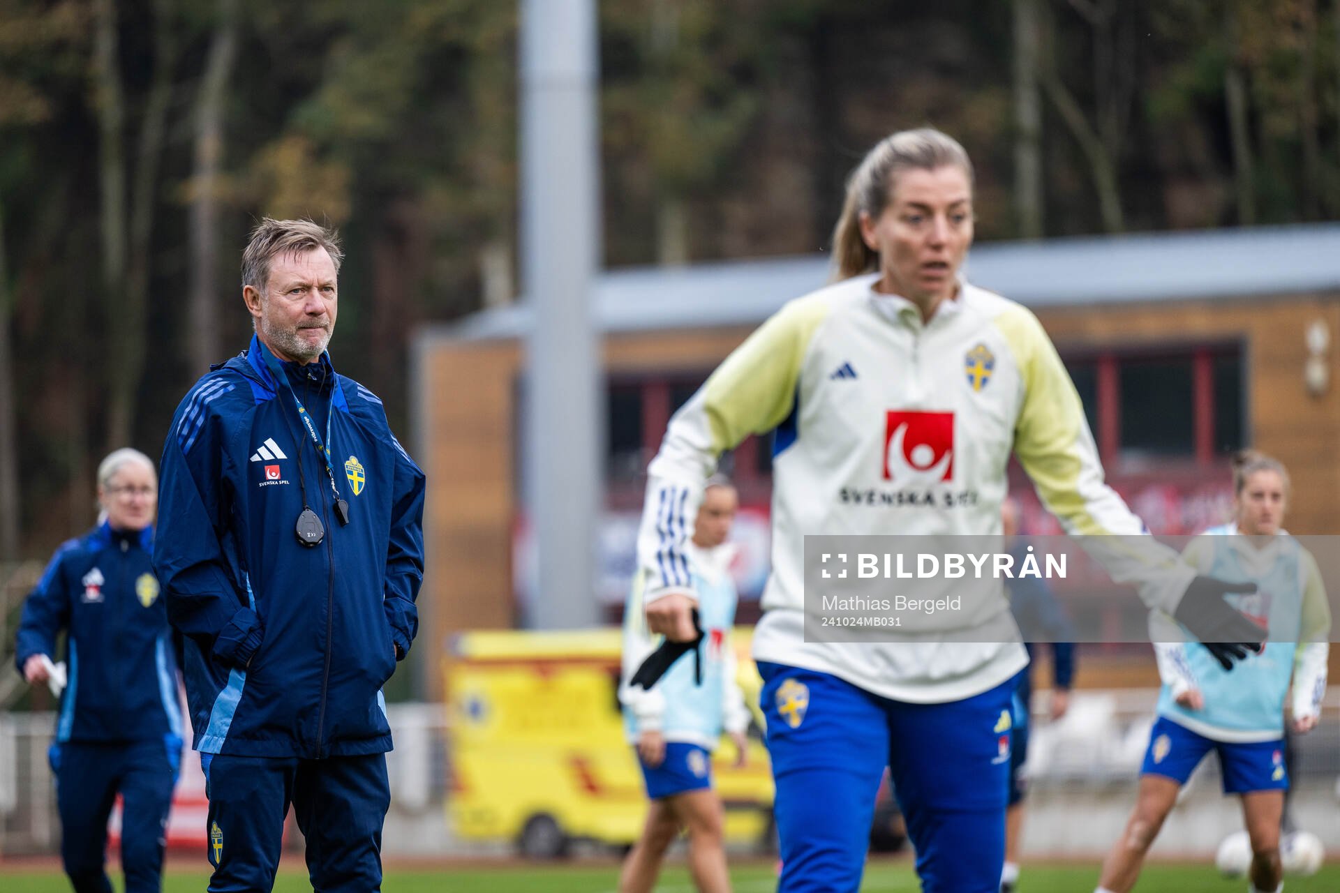 Head coach Peter Gerhardsson and Linda Sembrant of the