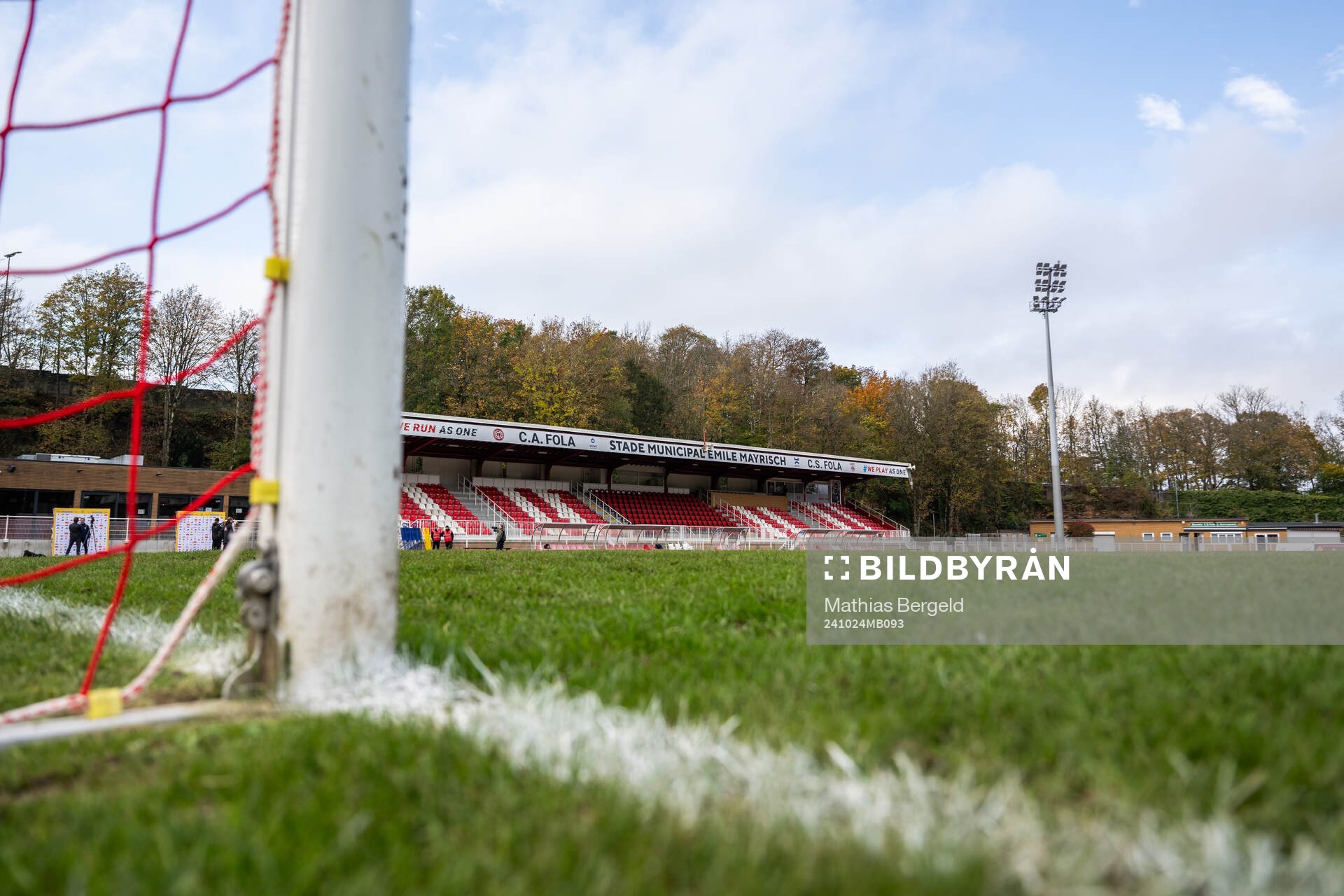General view of Stade Emile Mayrisch after a training session with the Swedish women's national football team on October 24, 2024 in Esch-sur-Alzette. 