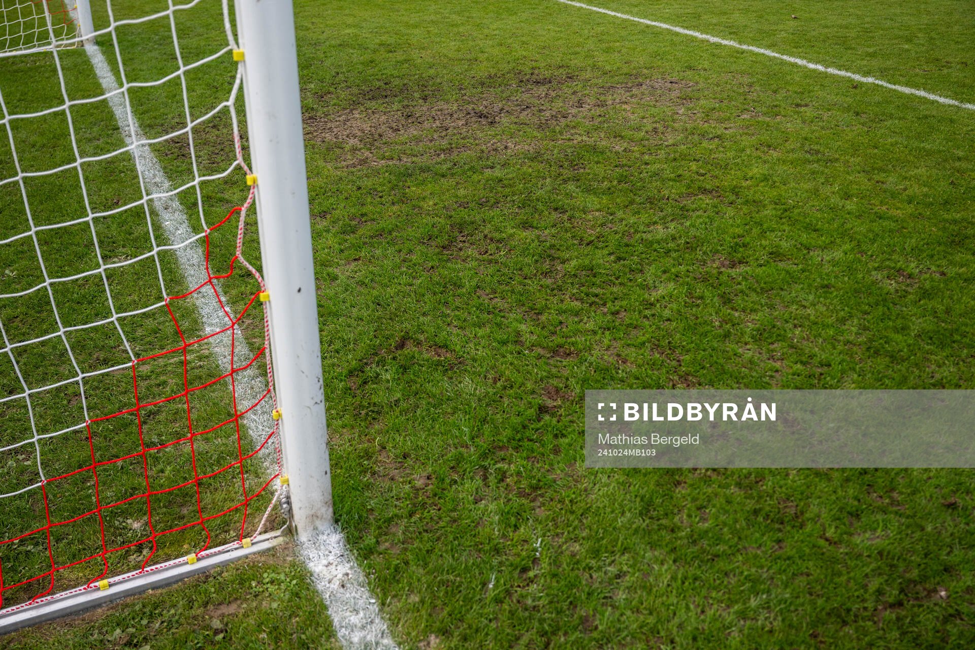 View of a goalkeeper area