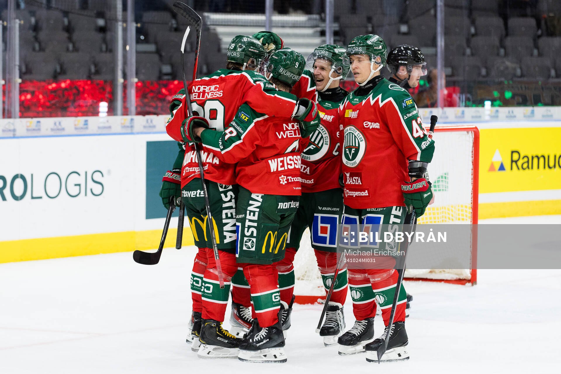 Frölundas Mikael Ruohomaa jublar