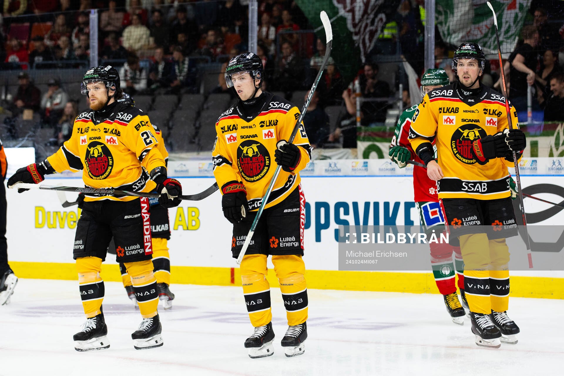 Luleås Brendan Shinnimin, Jesper Sellgren och Eetu
