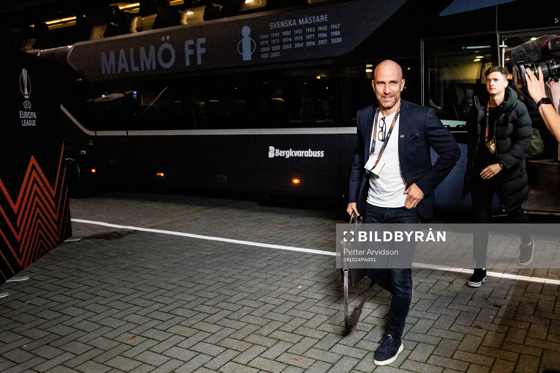 Head coach Henrik Rydström of Malmö FF arrives to the