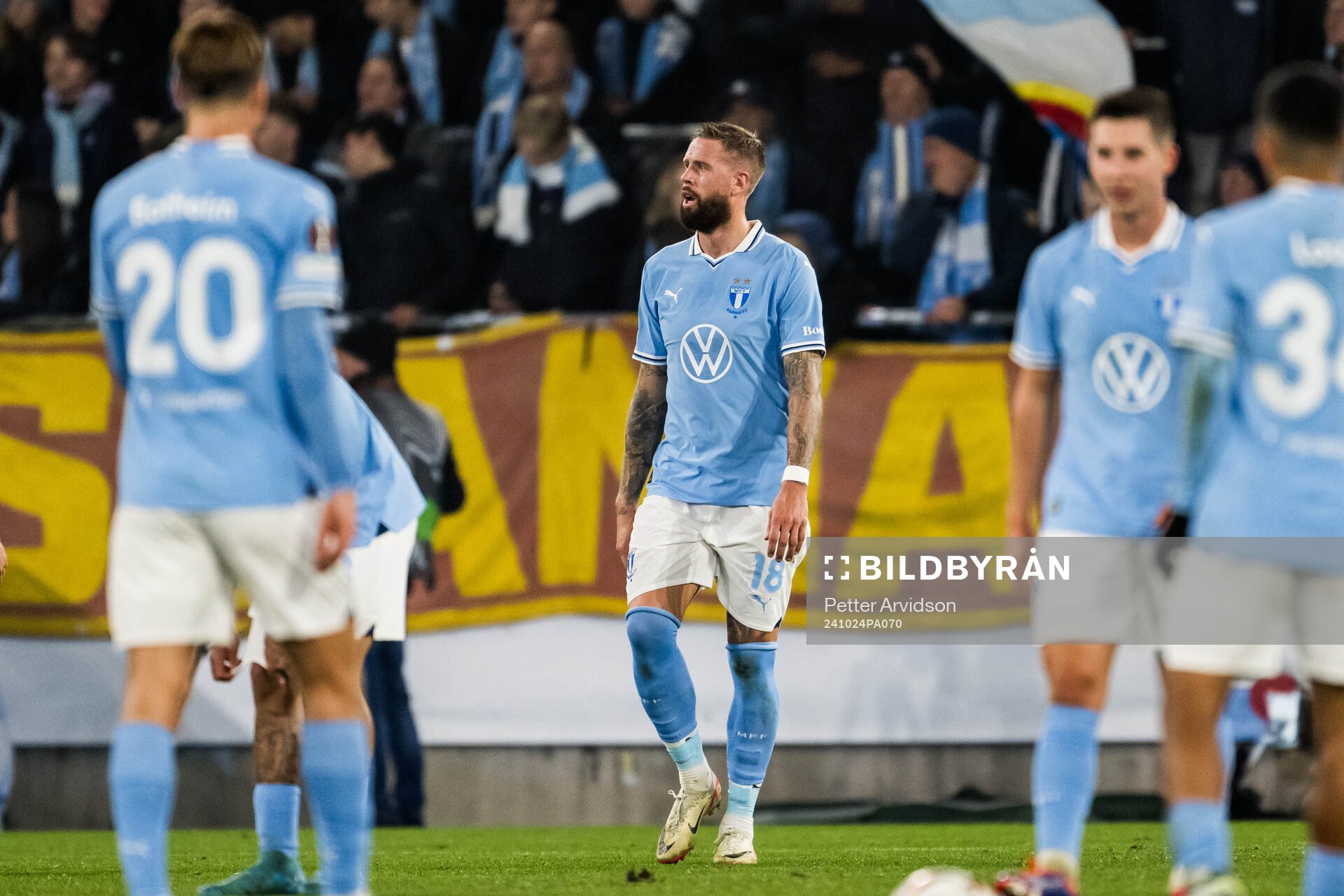 Pontus Jansson of Malmö FF looks dejected