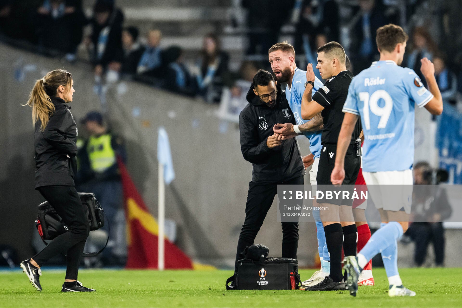 Pontus Jansson of Malmö FF in pain