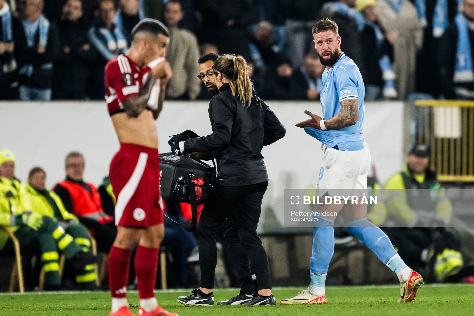 Pontus Jansson of Malmö FF in pain