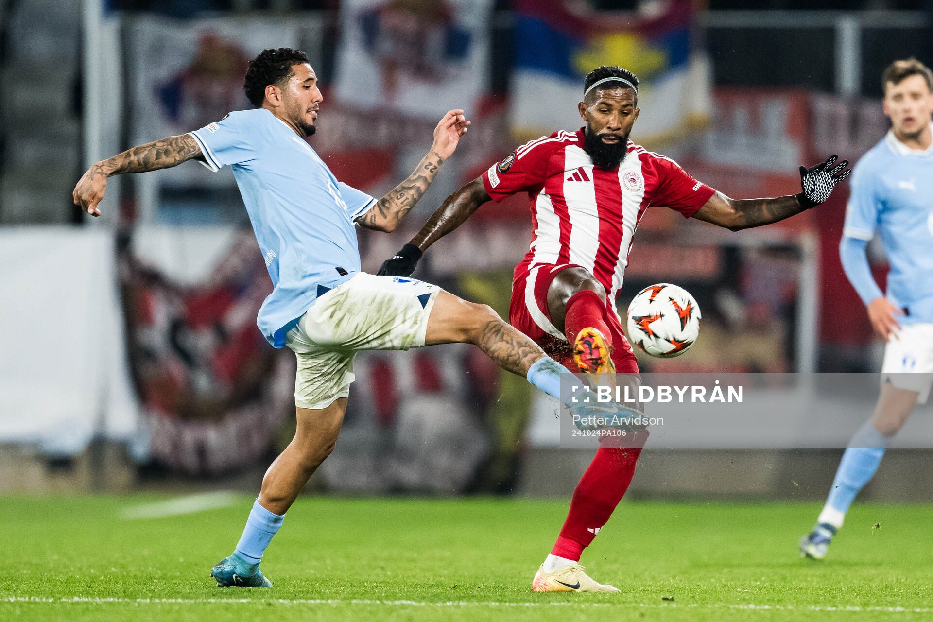Sergio Pena of Malmö FF and Theofanis Bakoulas of