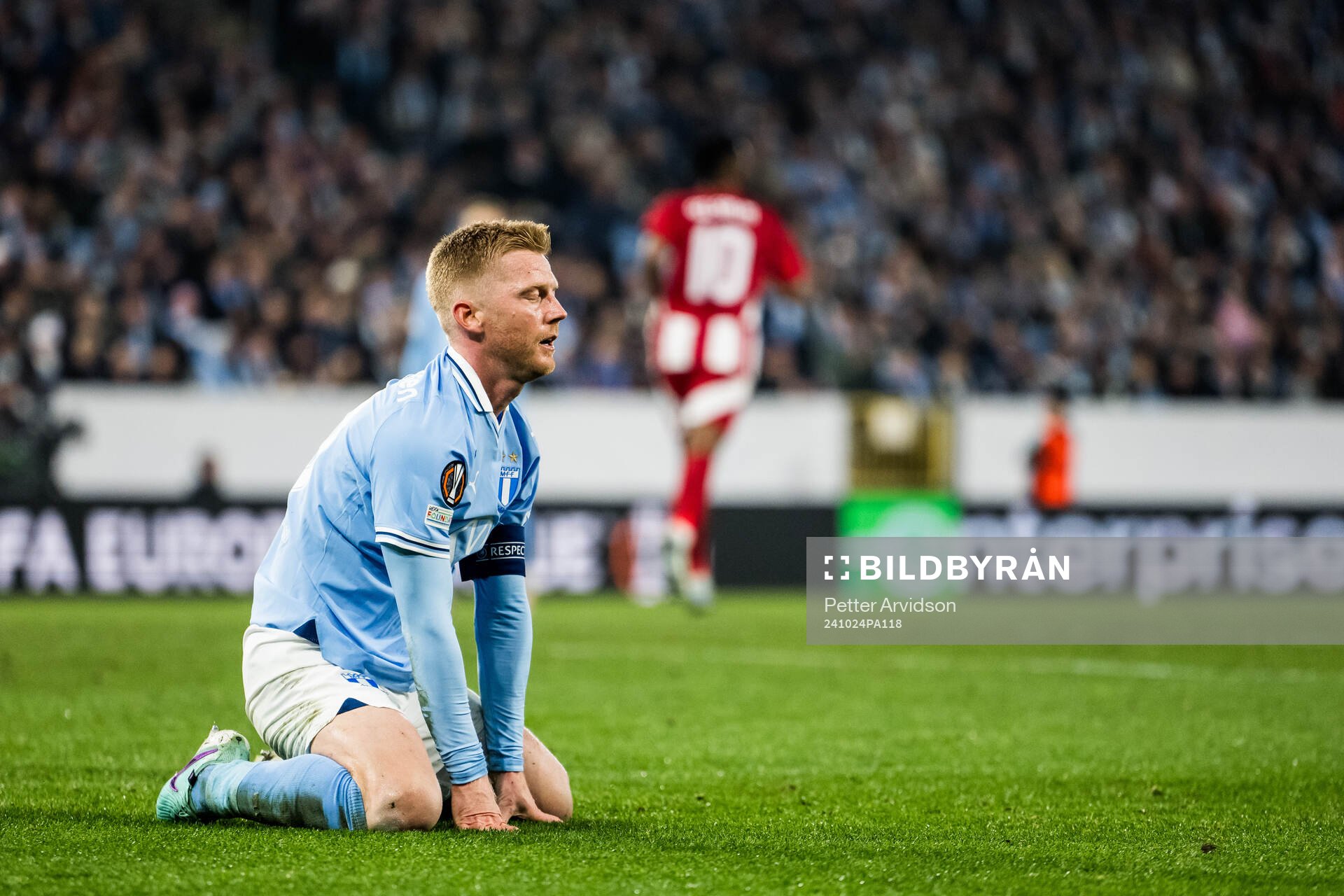 Anders Christiansen of Malmö FF looks dejected
