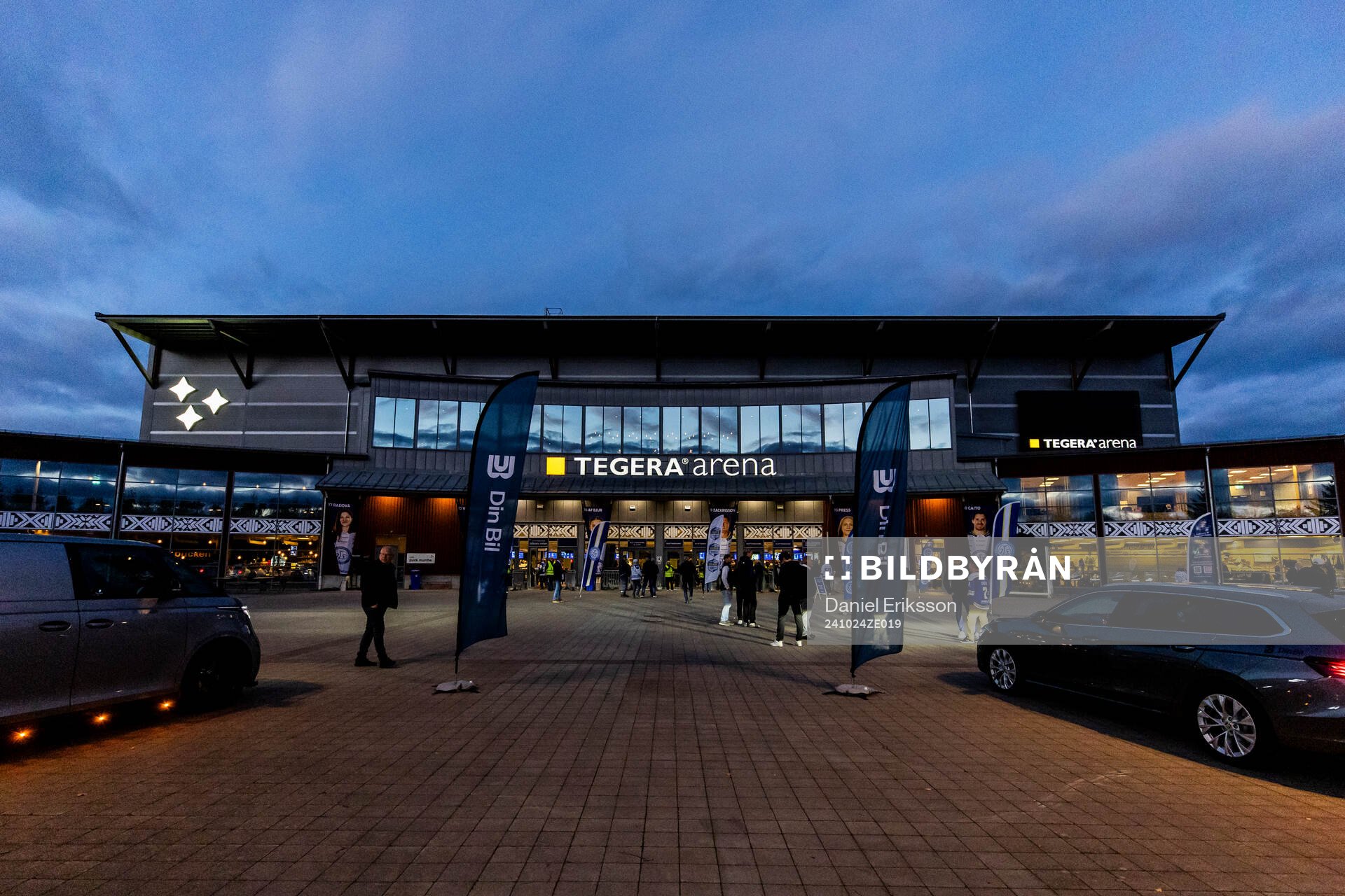 Tegera Arena innan ishockeymatchen i SHL mellan Leksand och