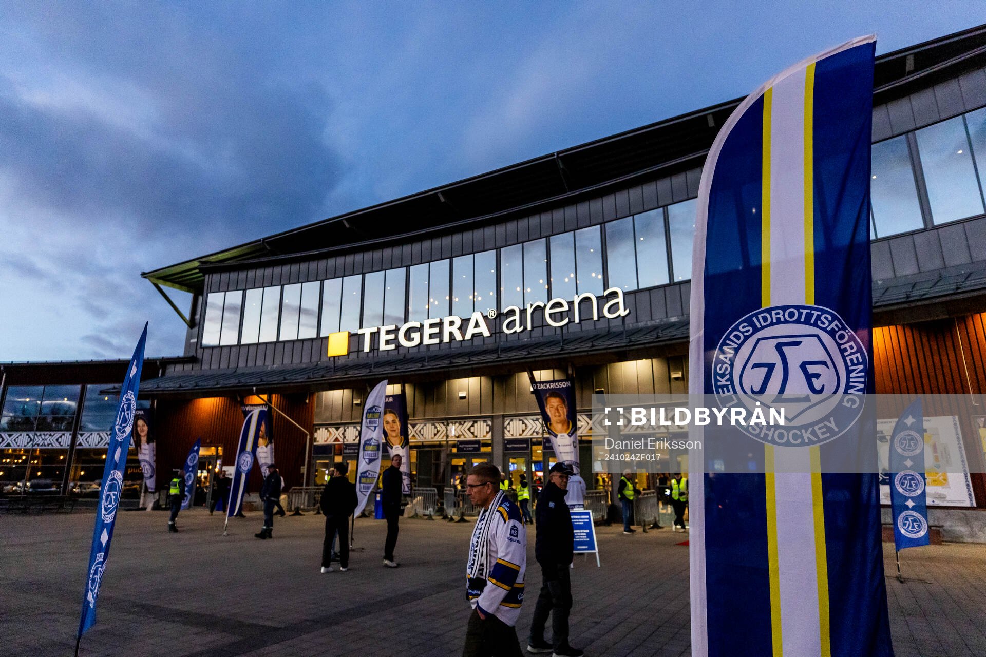 Tegera Arena innan ishockeymatchen i SHL mellan Leksand och