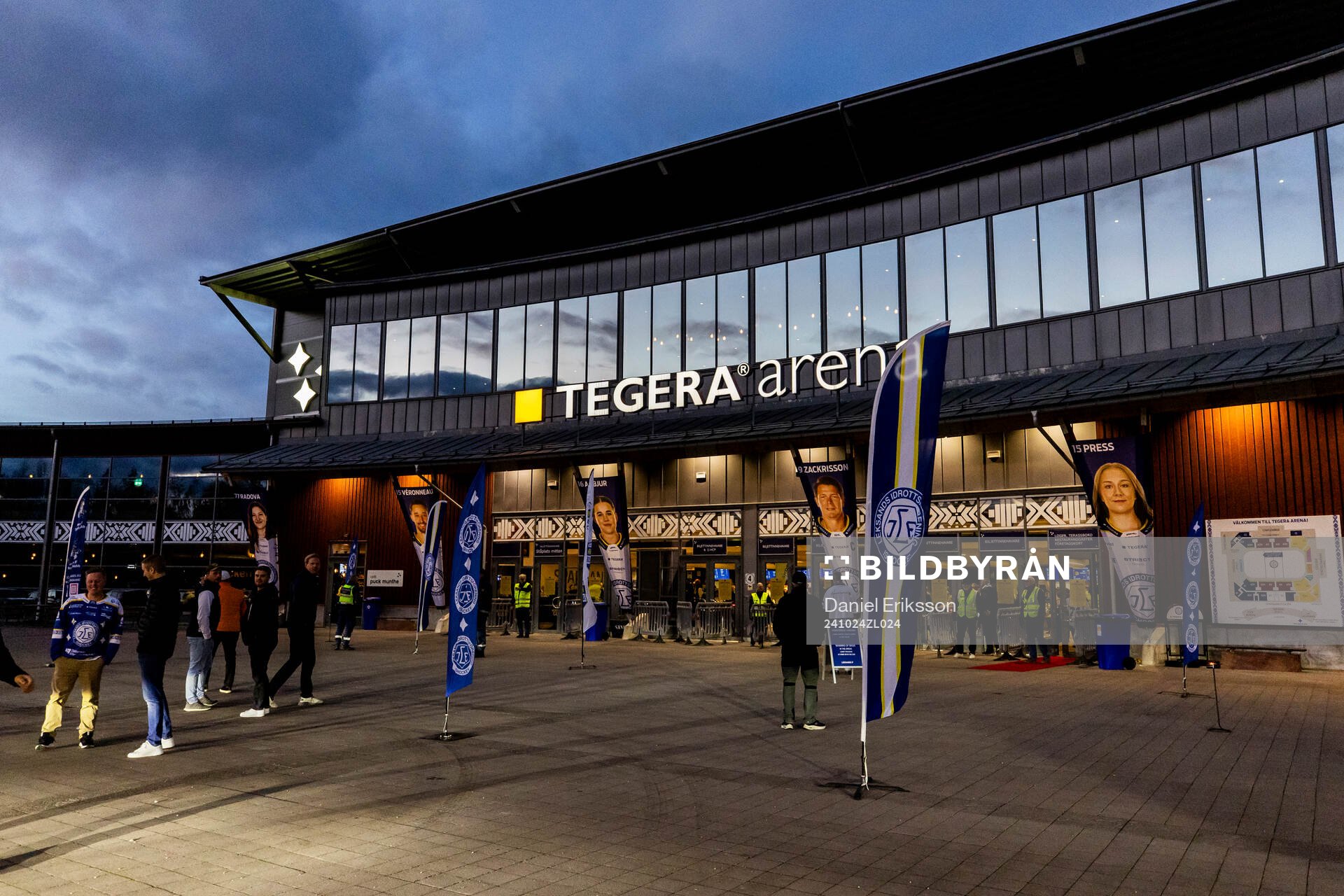 Tegera Arena innan ishockeymatchen i SHL mellan Leksand och