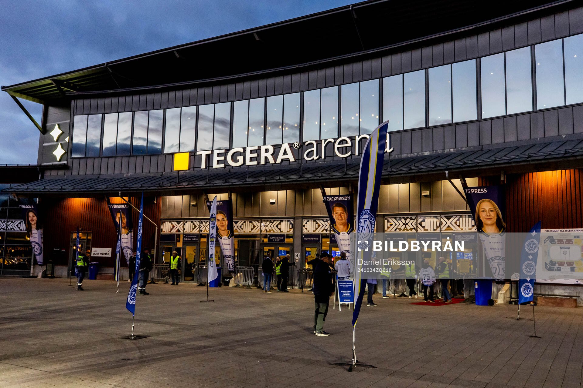 Tegera Arena innan ishockeymatchen i SHL mellan Leksand och