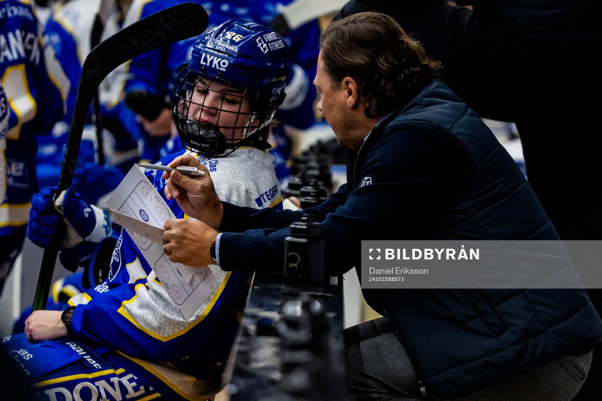 Leksands Vilma Nilsson  och Leksands assisterande tränare
