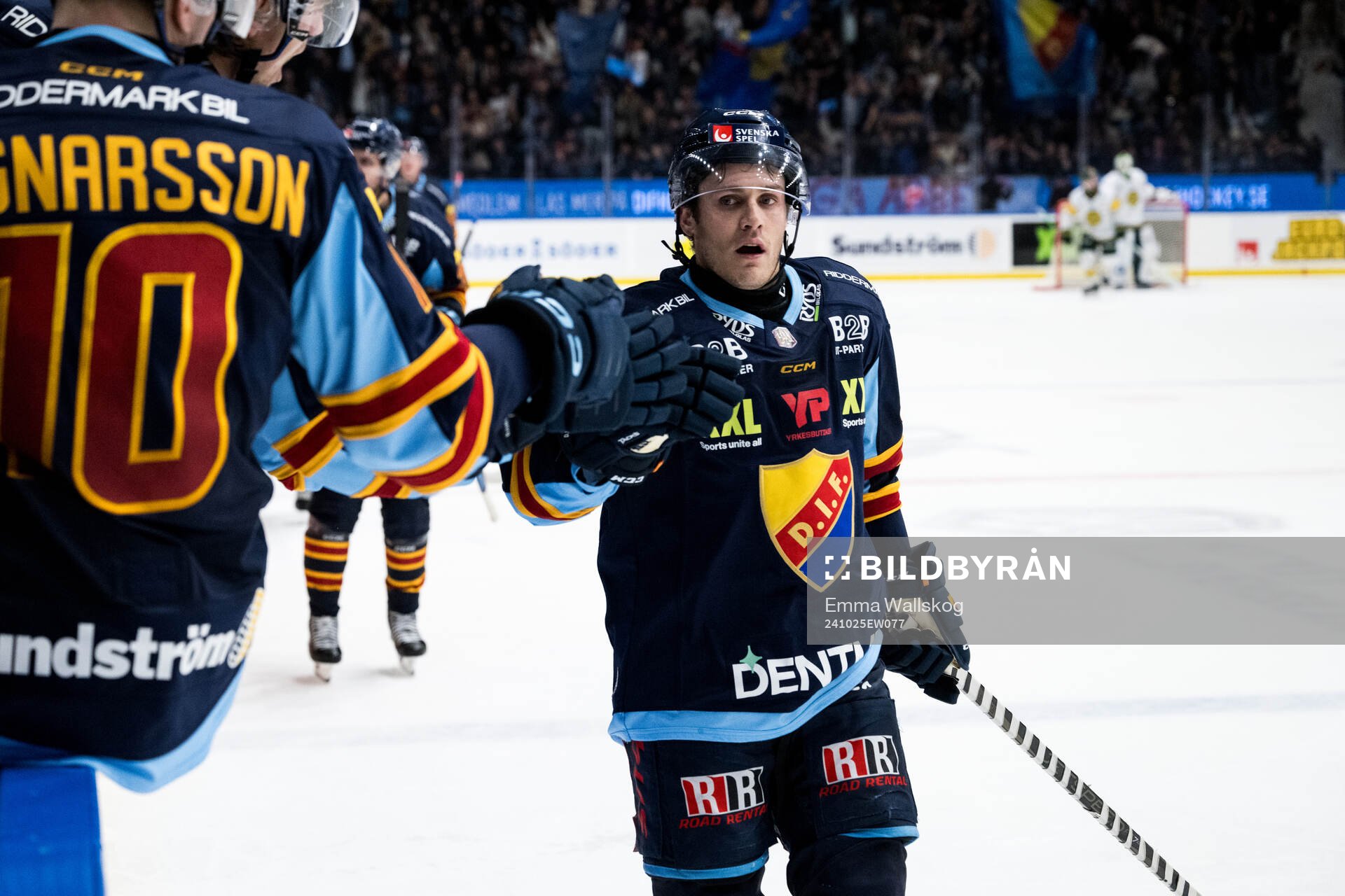 Djurgårdens Tyler Kelleher jublar
