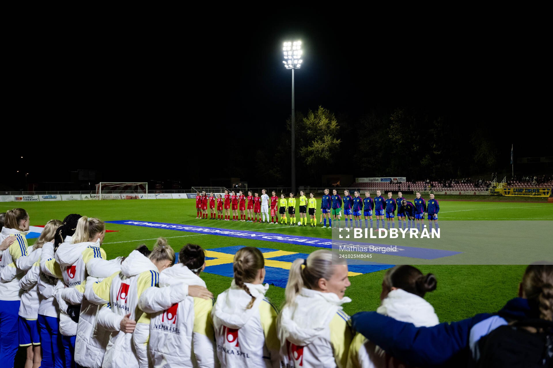 Players of Luxembourg and Sweden