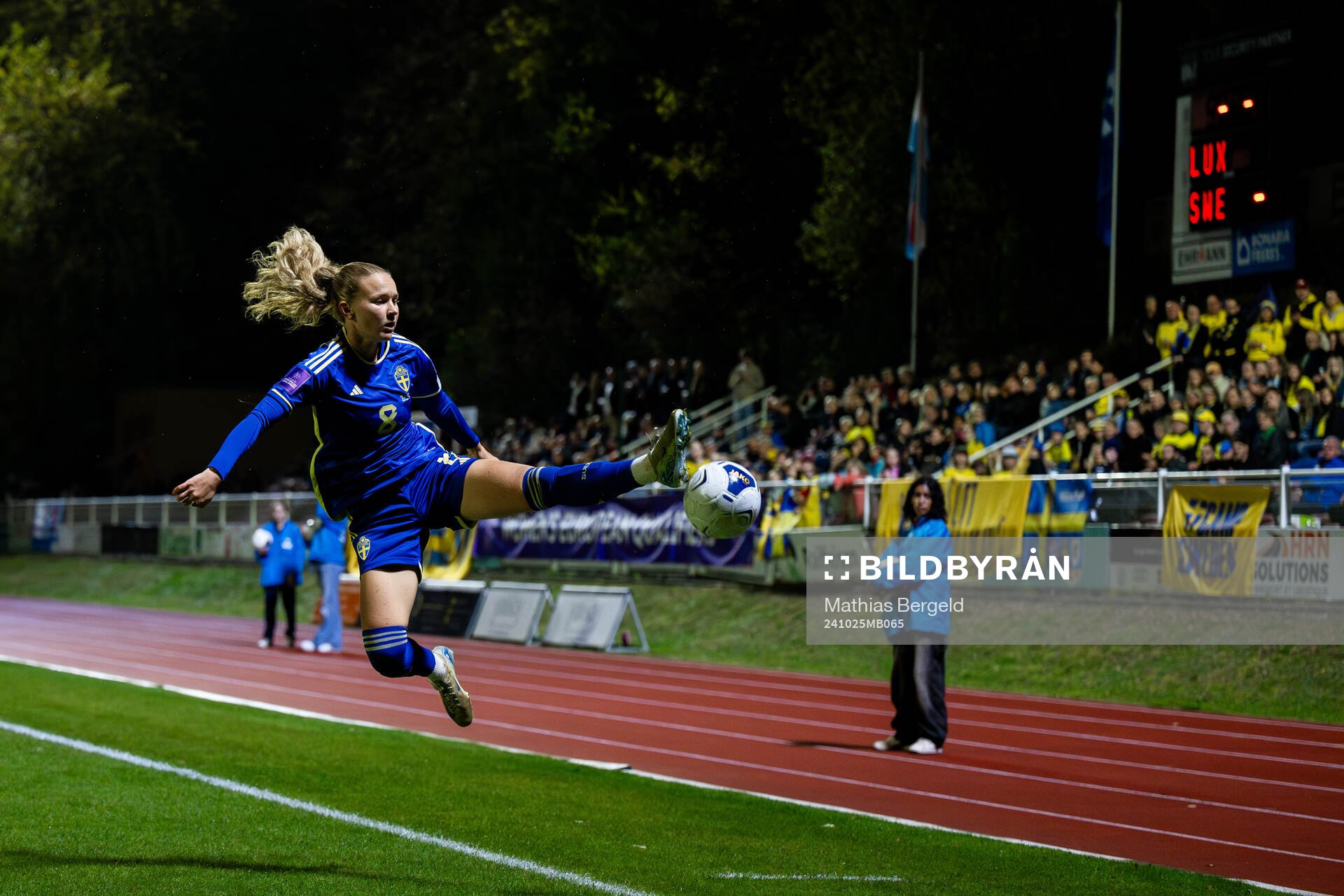 Matilda Vinberg of Sweden during the UEFA Women's Euro Qualifier first round play-off football match between Luxembourg and Sweden on October 25, 2024 in Esch-sur-Alzette.