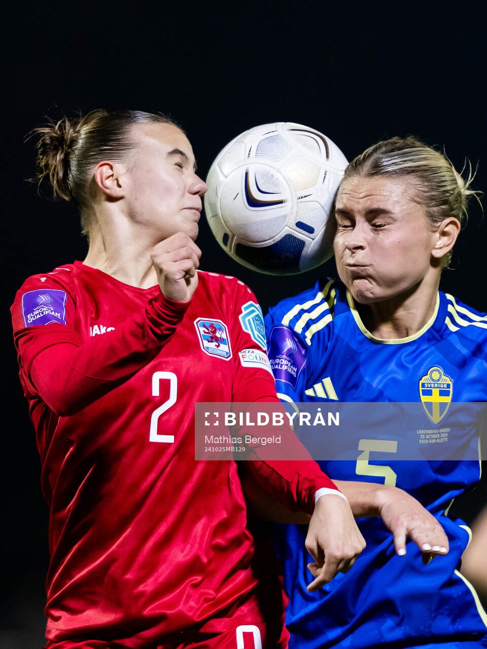 Barbara Serra of Luxembourg and Amanda Nildén of Sweden