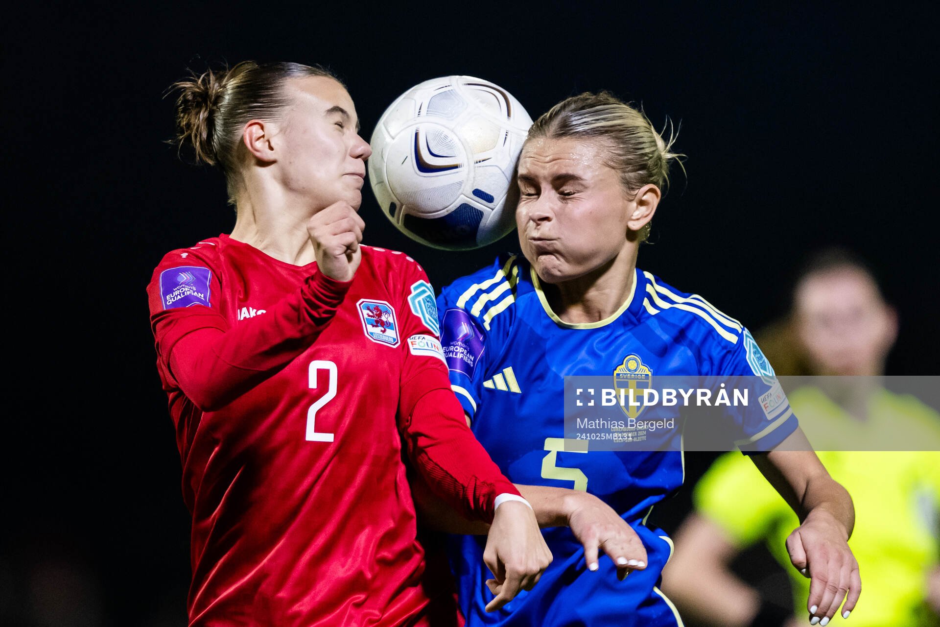 Barbara Serra of Luxembourg and Amanda Nildén of Sweden