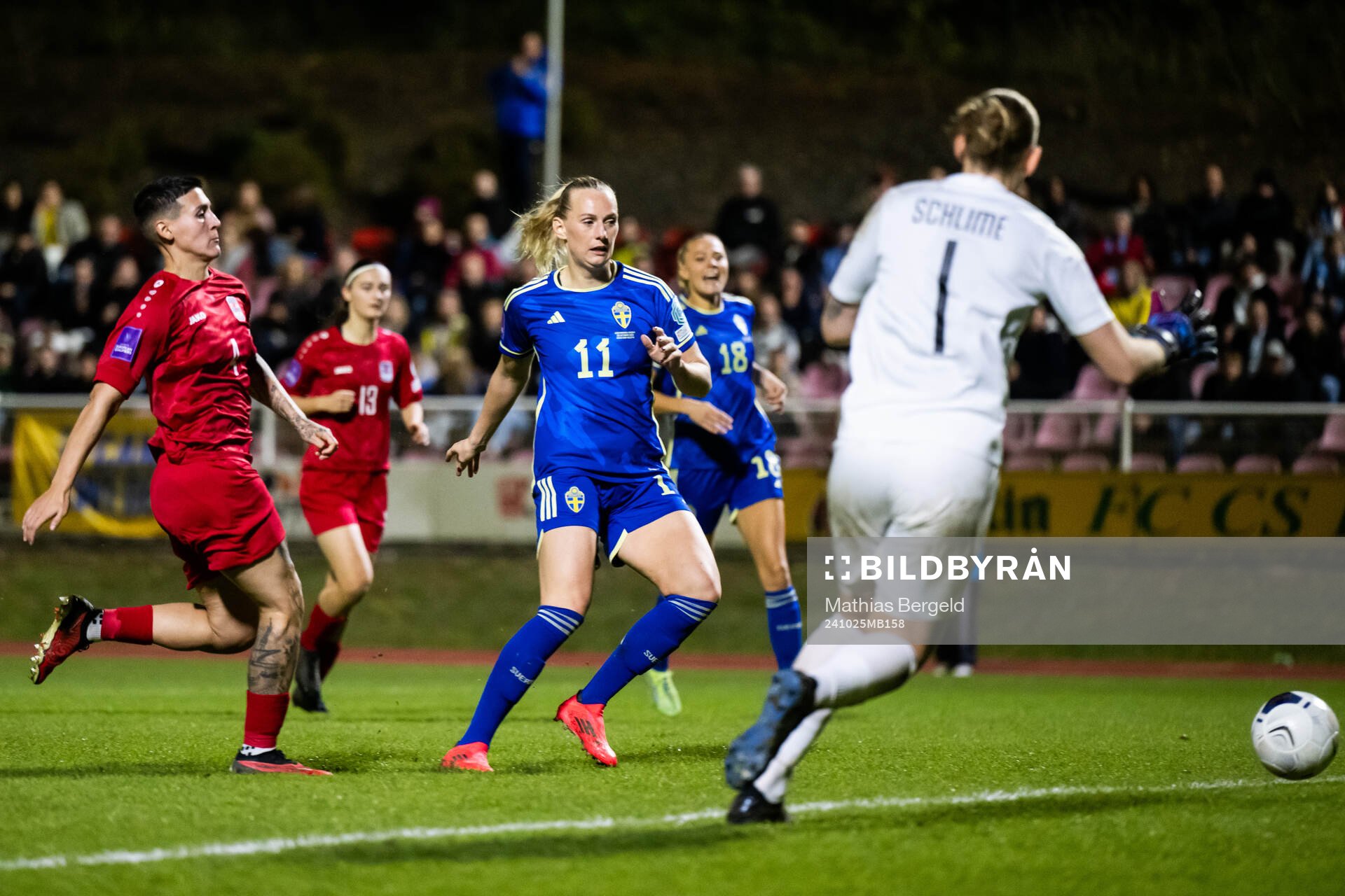 Stina Blackstenius of Sweden scored a goal that is later