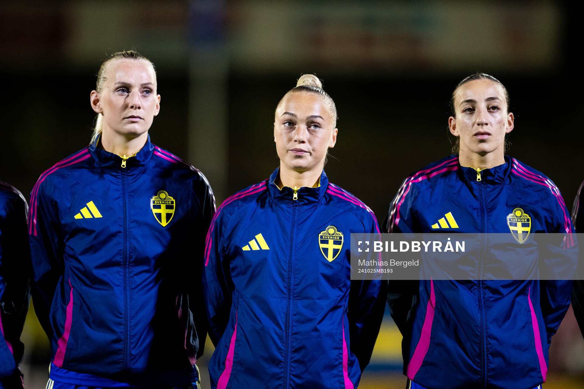Stina Blackstenius, Hanna Bennison and Rusul Rosa Kafaji of