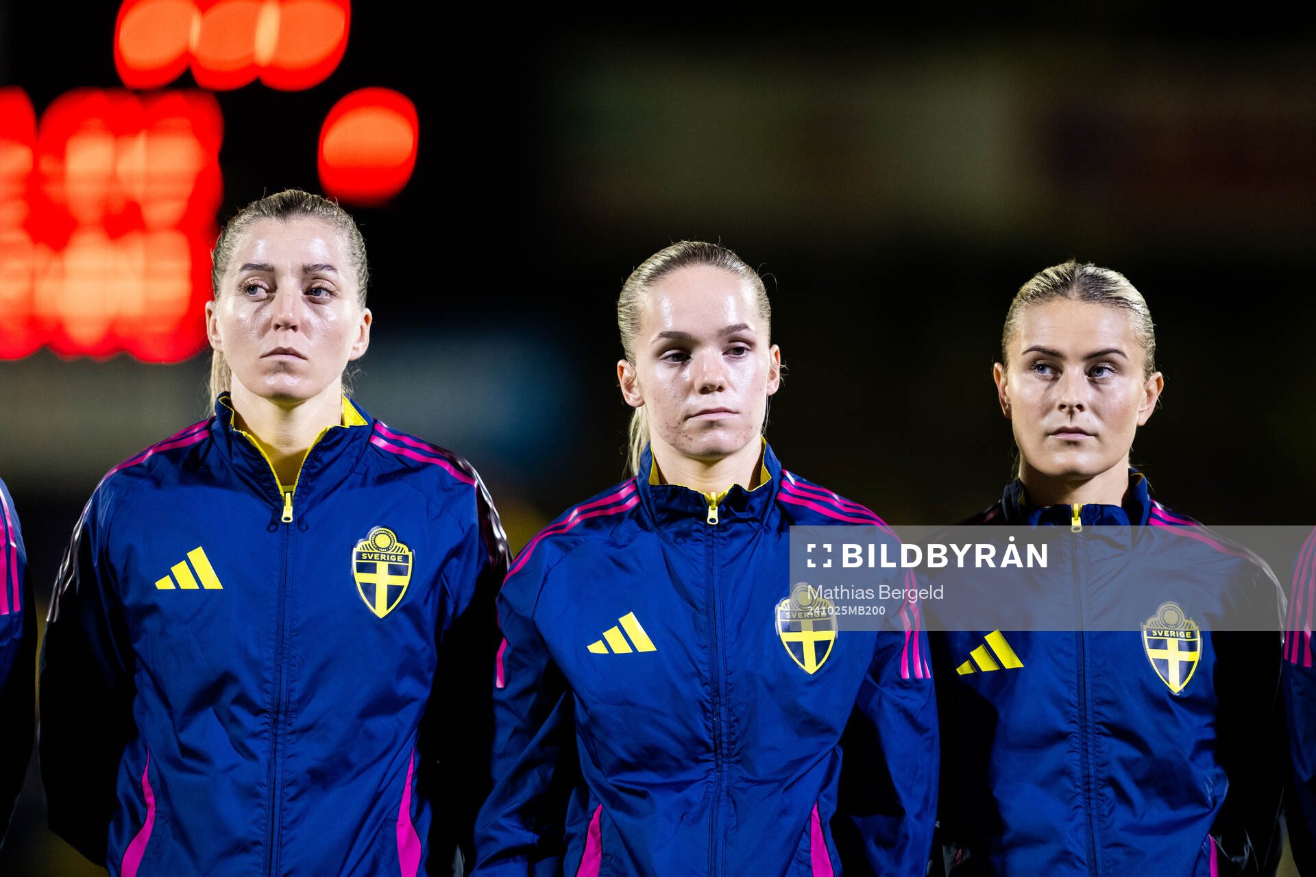 Linda Sembrant, Hanna Lundkvist and Amanda Nildén of Sweden