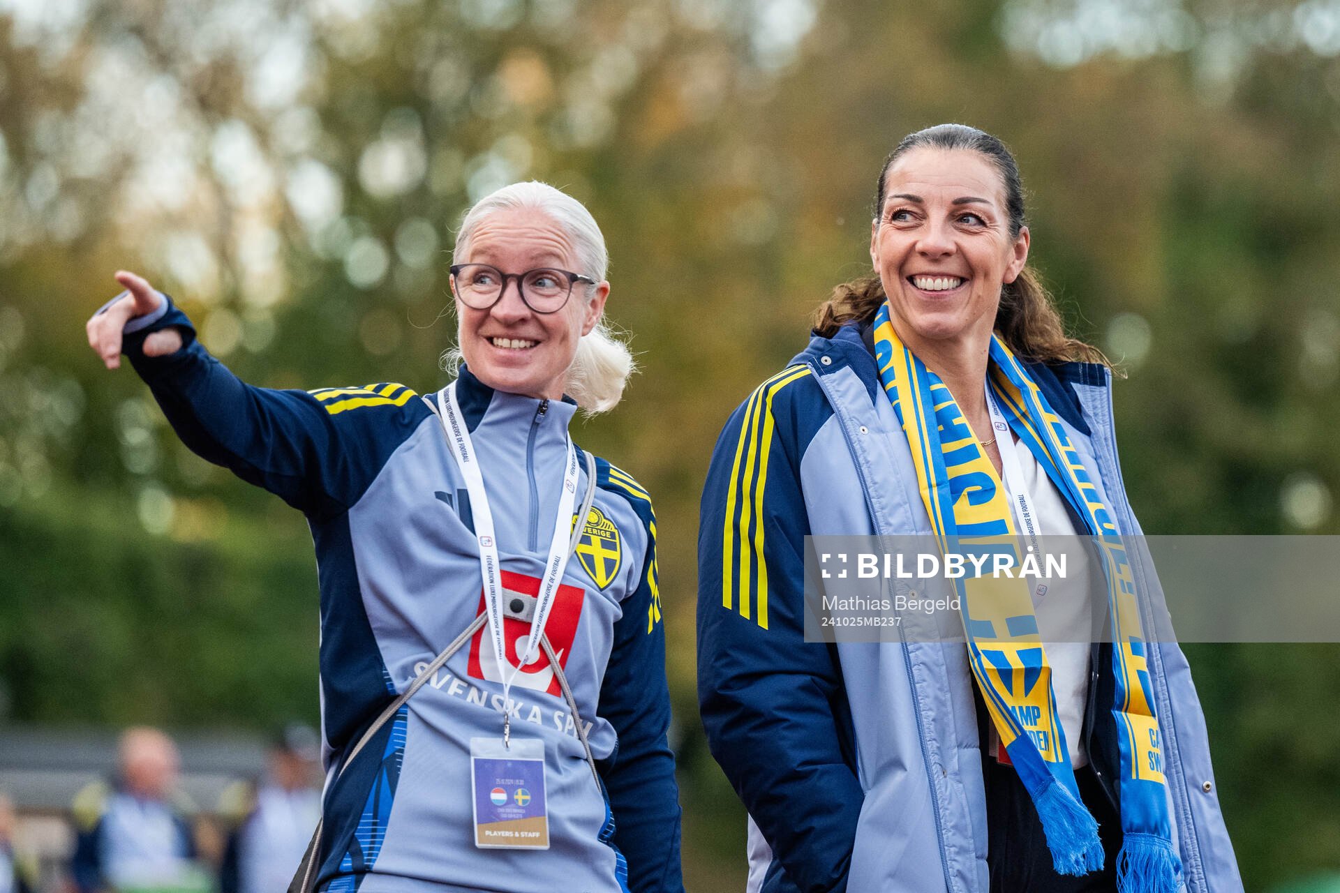 Assistant coach Victoria Sandell and Andrea Möllerberg,