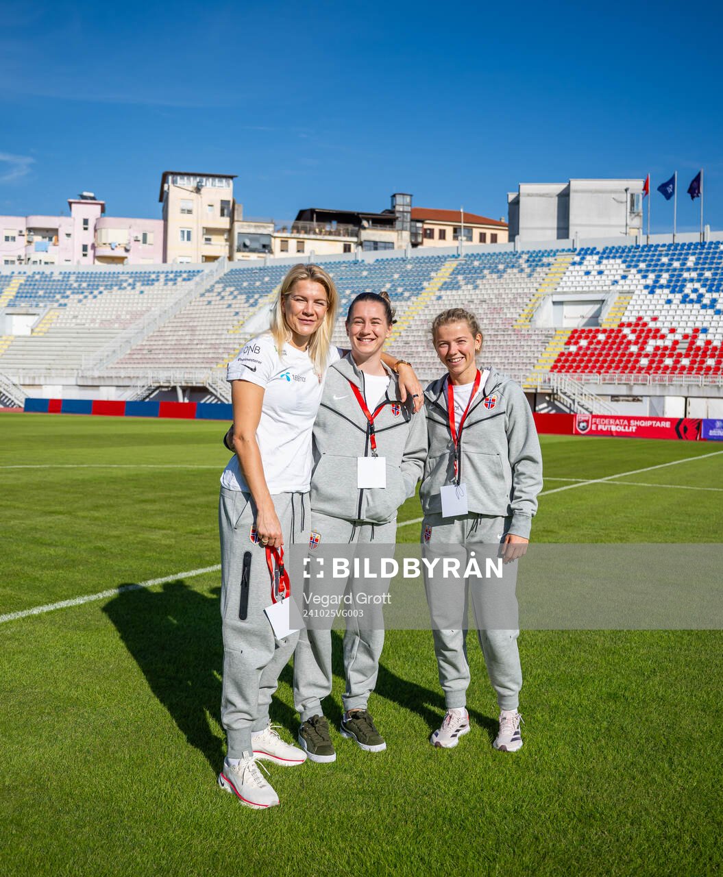 Ada Hegerberg, Elisabeth Terland and Justine Kielland of