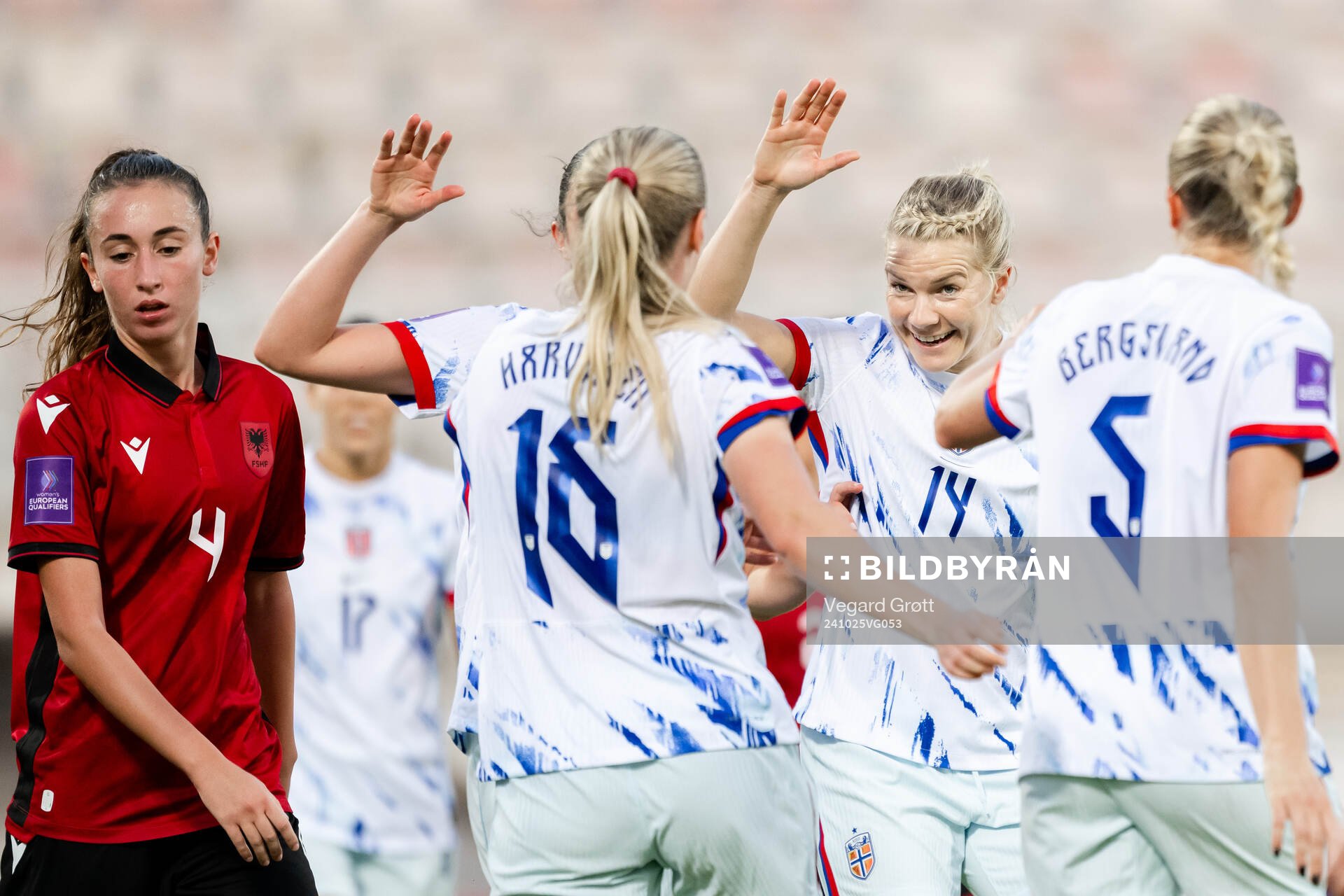 Ada Hegerberg of Norway celebrates