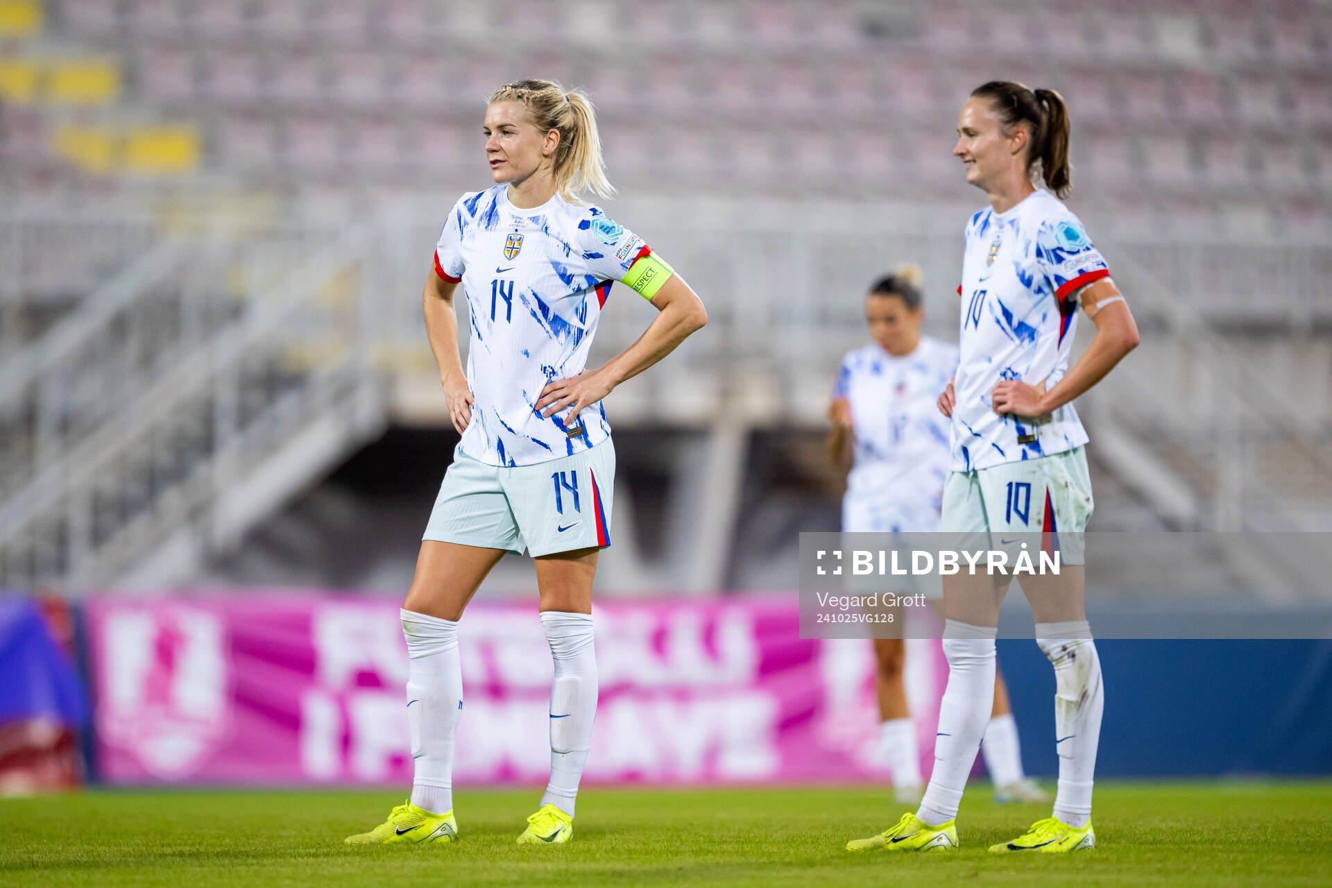 Ada Hegerberg and Caroline Graham Hansen of Norway