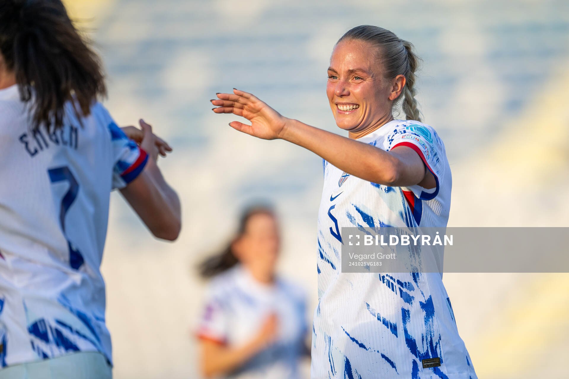 Guro Bergsvand of Norway celebrates