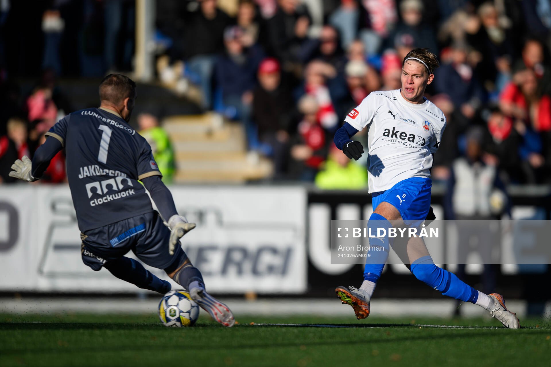 Helsingborgs Taylor Silverholt gör 0-2 på Sandvikens IFs