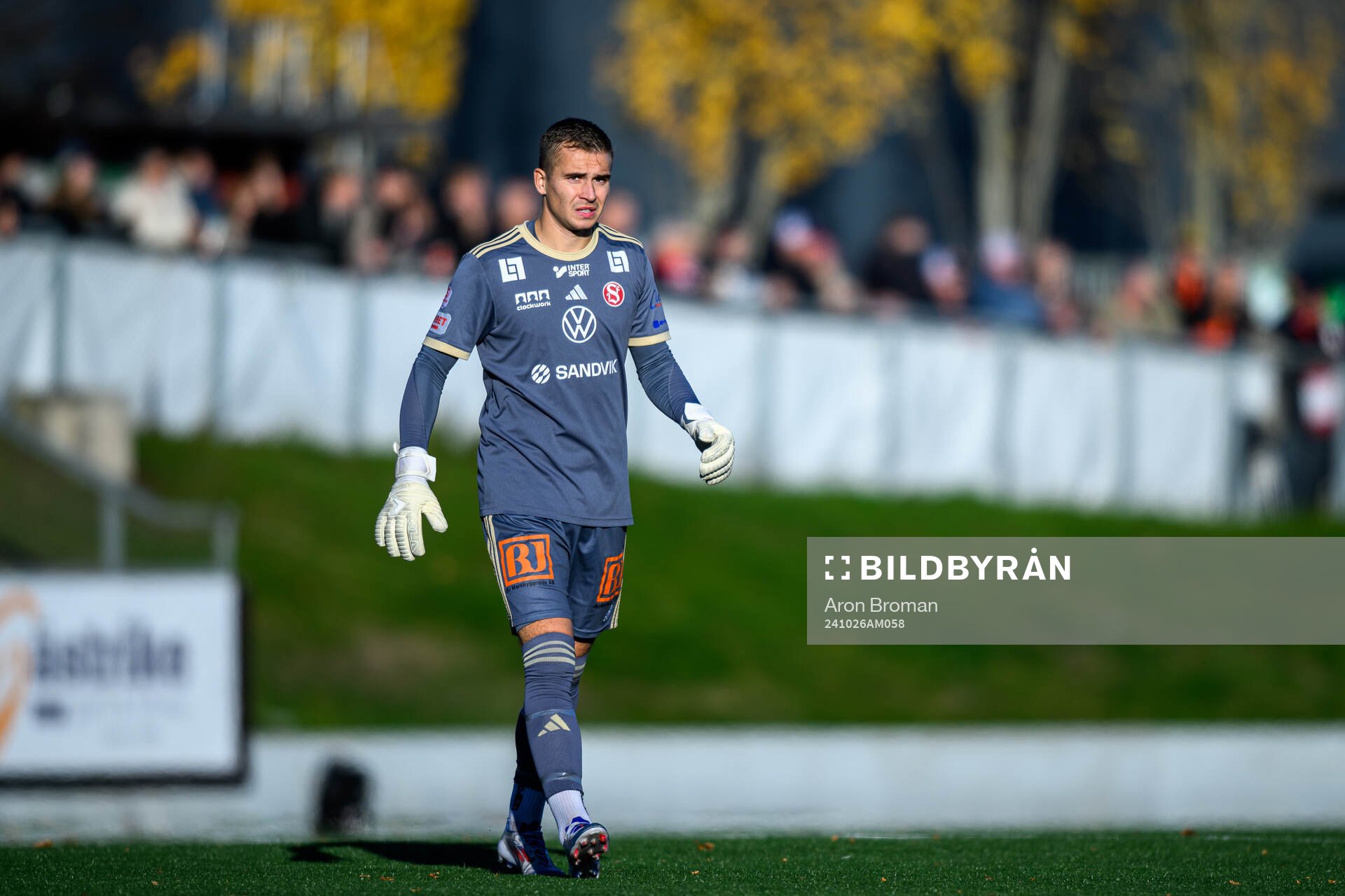 Sandvikens IFs målvakt Felix Jakobsson